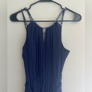 David’s Bridal- Bridesmaid Dress - Navy Chiffon Knee Length - Size 2